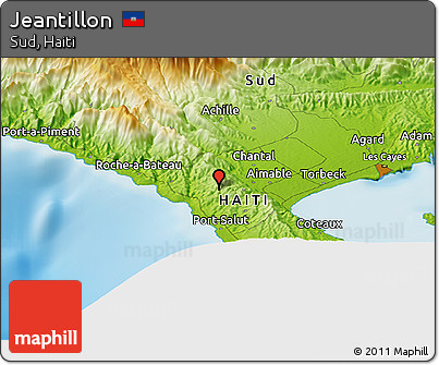Physical Panoramic Map of Jeantillon
