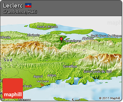 Physical Panoramic Map of Leclerc