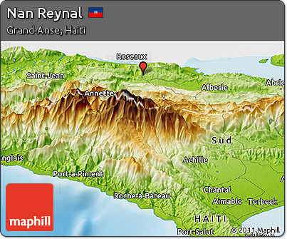 Physical Panoramic Map of Nan Reynal
