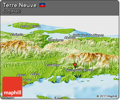 Physical Panoramic Map of Terre Neuve