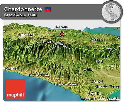 Satellite Panoramic Map of Chardonnette
