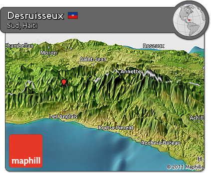 Satellite Panoramic Map of Desruisseux