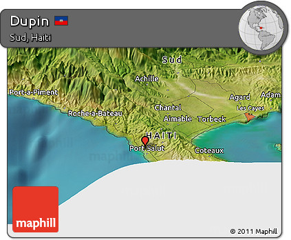 Satellite Panoramic Map of Dupin