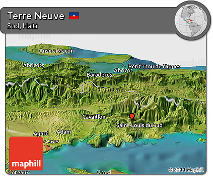 Satellite Panoramic Map of Terre Neuve