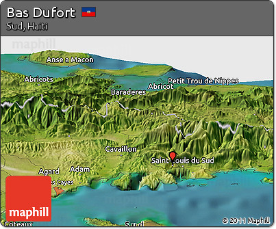Satellite Panoramic Map of Bas Dufort
