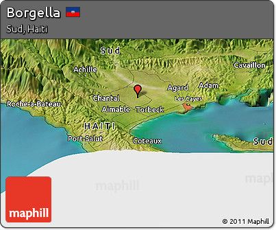 Satellite Panoramic Map of Borgella