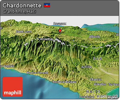 Satellite Panoramic Map of Chardonnette