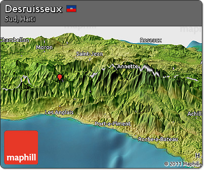 Satellite Panoramic Map of Desruisseux