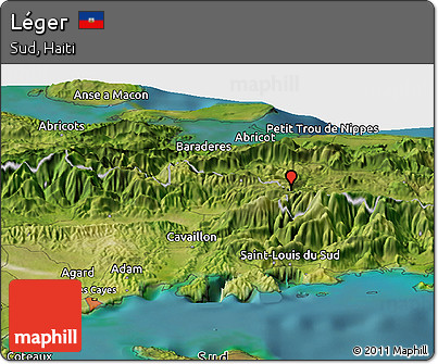 Satellite Panoramic Map of Léger