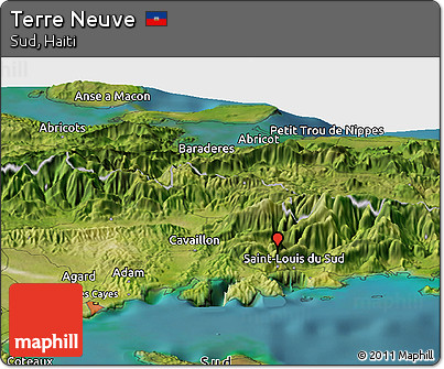 Satellite Panoramic Map of Terre Neuve