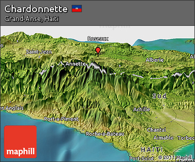 Satellite Panoramic Map of Chardonnette
