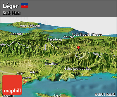 Satellite Panoramic Map of Léger