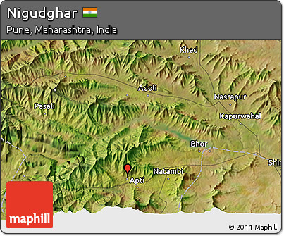 Satellite 3D Map of Nigudghar