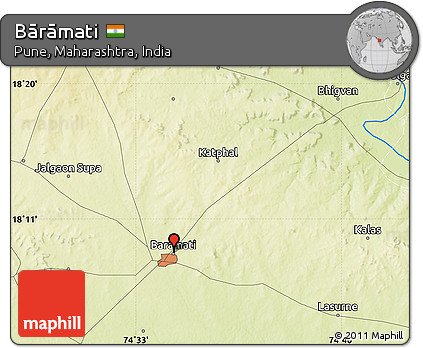 Physical Map of Bārāmati