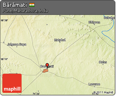 Physical Map of Bārāmati