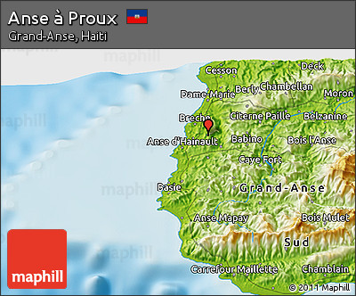 Physical 3D Map of Anse à Proux