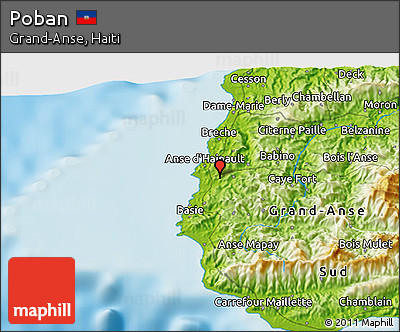 Physical 3D Map of Poban