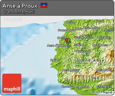 Physical 3D Map of Anse à Proux