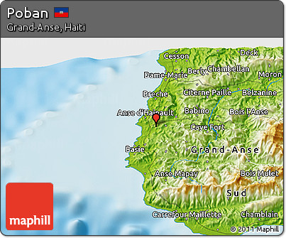 Physical 3D Map of Poban