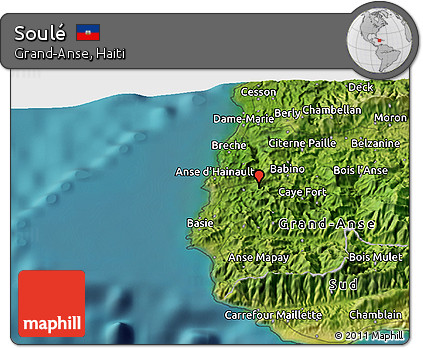 Satellite 3D Map of Soulé