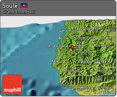 Satellite 3D Map of Soulé