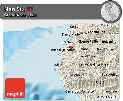 Shaded Relief 3D Map of Nan Six