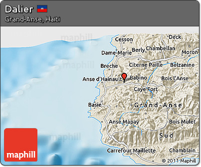 Shaded Relief 3D Map of Dalier