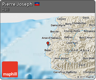 Shaded Relief 3D Map of Pierre Joseph
