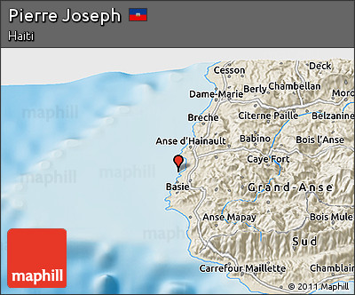 Shaded Relief 3D Map of Pierre Joseph