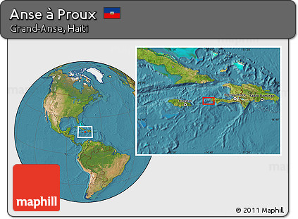 Satellite Location Map of Anse à Proux