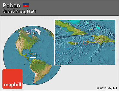 Satellite Location Map of Poban