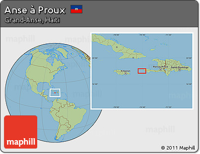 Savanna Style Location Map of Anse à Proux