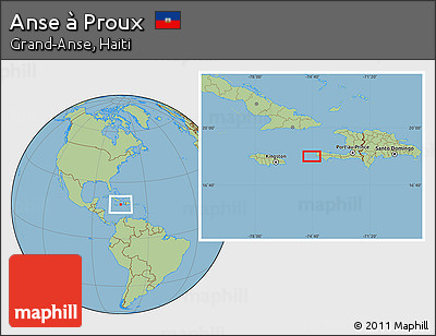 Savanna Style Location Map of Anse à Proux
