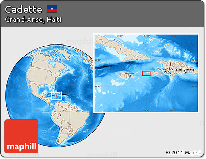 Shaded Relief Location Map of Cadette