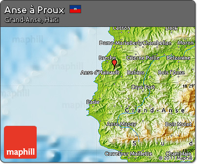 Physical Map of Anse à Proux