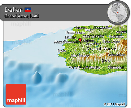 Physical Panoramic Map of Dalier