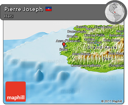 Physical Panoramic Map of Pierre Joseph