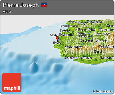 Physical Panoramic Map of Pierre Joseph