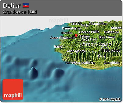 Satellite Panoramic Map of Dalier