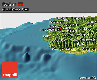 Satellite Panoramic Map of Dalier