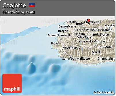 Shaded Relief Panoramic Map of Chajotte
