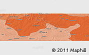 Political Panoramic Map of the area around 18° 21' 26" N, 75° 43' 29" E