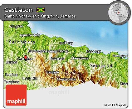 Physical 3D Map of Castleton