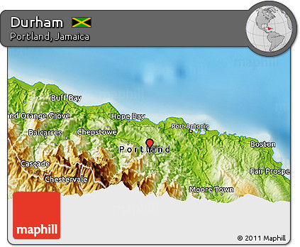 Physical 3D Map of Durham