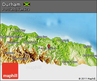Physical 3D Map of Durham
