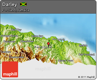 Physical 3D Map of Darley