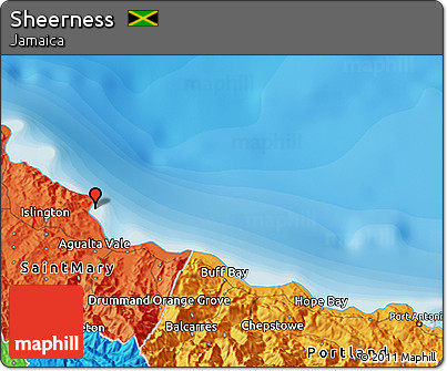 Political 3D Map of Sheerness