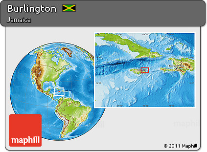 Physical Location Map of Burlington