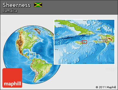Physical Location Map of Sheerness
