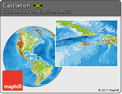 Physical Location Map of Castleton